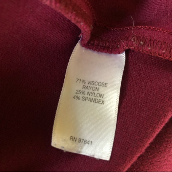 J Jill Ponte Knit Boat Ballet Neck Tunic PS Magenta Maroon Top Shift Laganlook - Picture 5 of 7